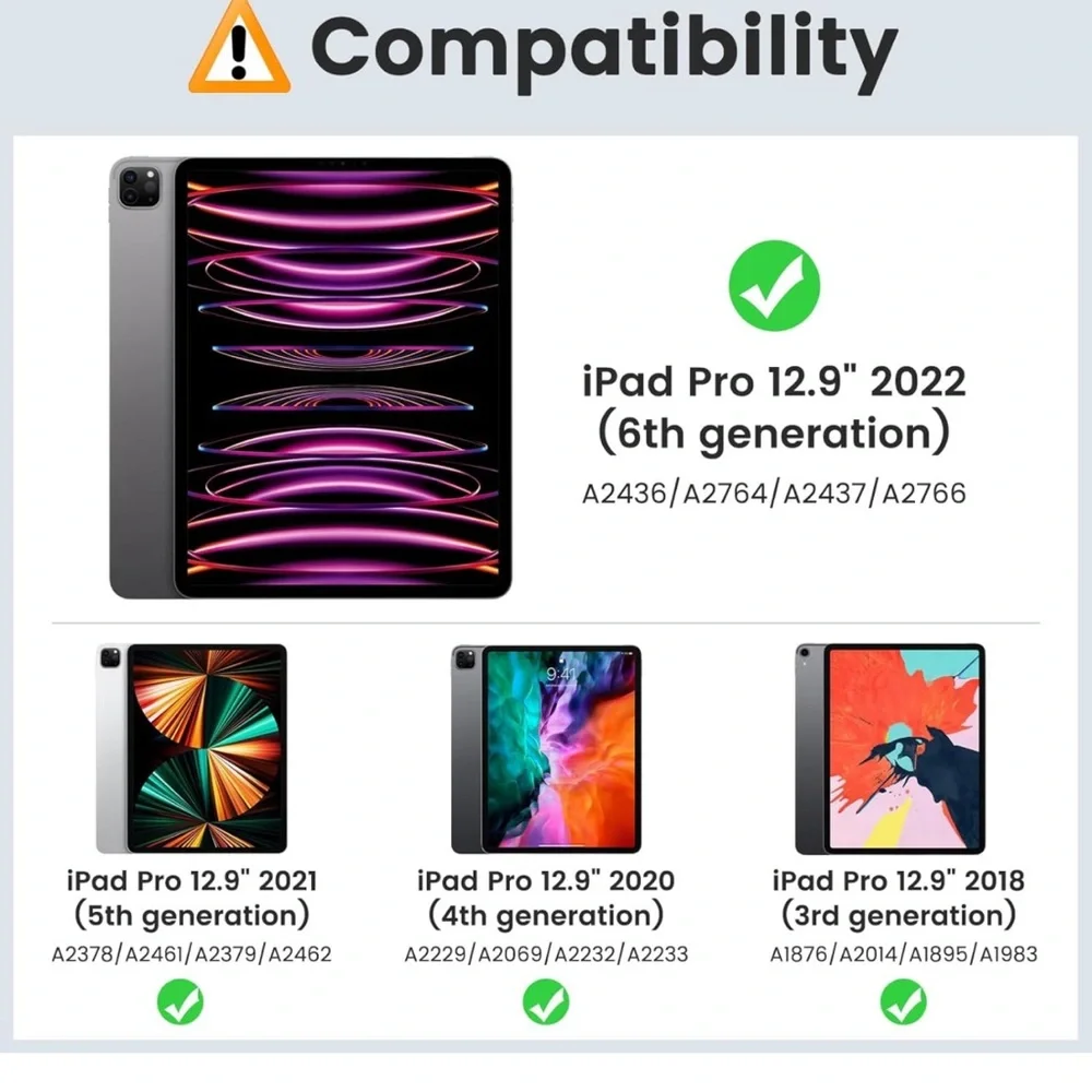 iPad Pro 12.9 Gray Case Built in Pen Holder